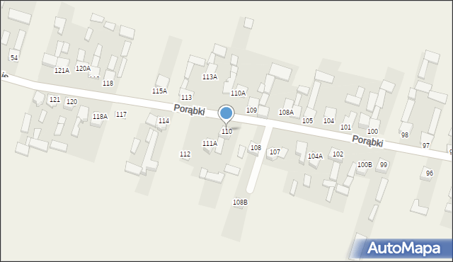 Porąbki, Porąbki, 110, mapa Porąbki