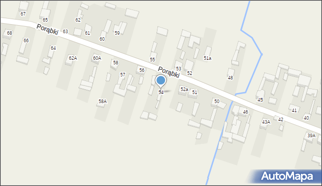 Porąbki, Porąbki, 54a, mapa Porąbki