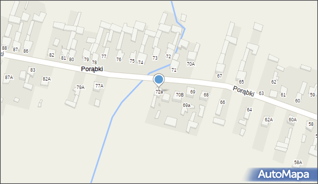 Porąbki, Porąbki, 72a, mapa Porąbki