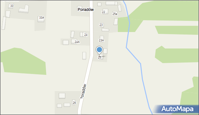 Poradów, Poradów, 25, mapa Poradów