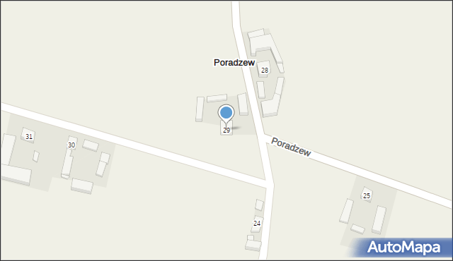 Poradzew, Poradzew, 29, mapa Poradzew