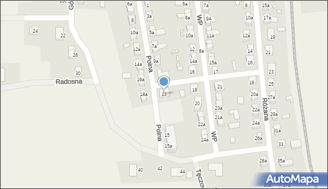 Porajów, Polna, 13, mapa Porajów