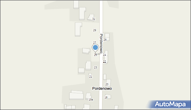 Pordenowo, Pordenowo, 25, mapa Pordenowo