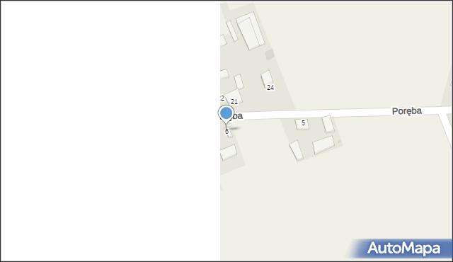 Poręba, Poręba, 6, mapa Poręba