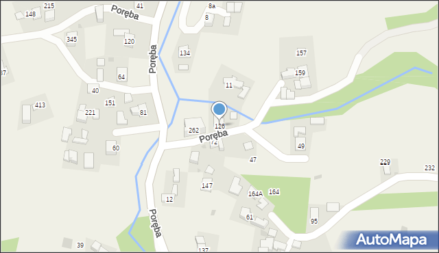 Poręba, Poręba, 126, mapa Poręba