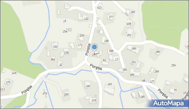 Poręba, Poręba, 180, mapa Poręba