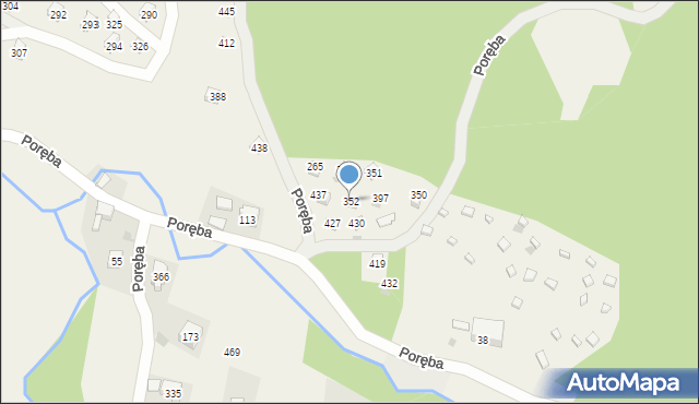 Poręba, Poręba, 352, mapa Poręba