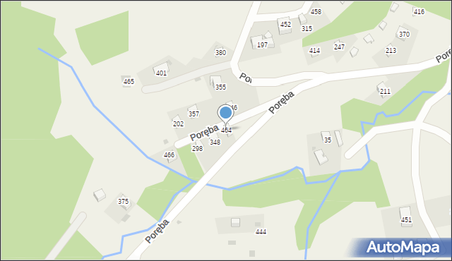 Poręba, Poręba, 464, mapa Poręba