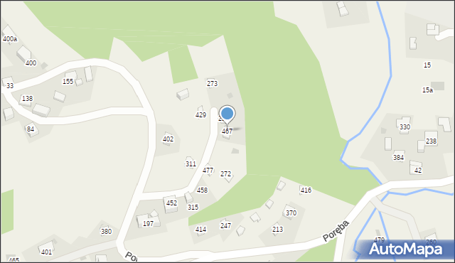 Poręba, Poręba, 467, mapa Poręba