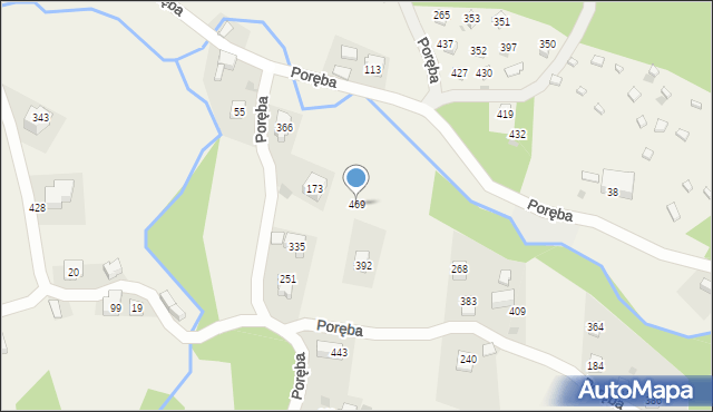 Poręba, Poręba, 469, mapa Poręba