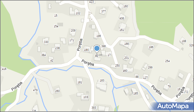 Poręba, Poręba, 82, mapa Poręba