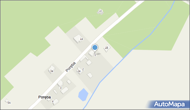 Poręba, Poręba, 1, mapa Poręba