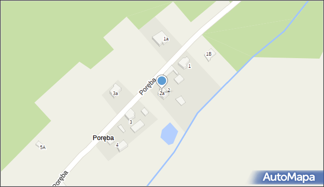Poręba, Poręba, 2a, mapa Poręba