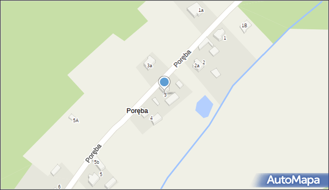 Poręba, Poręba, 3, mapa Poręba