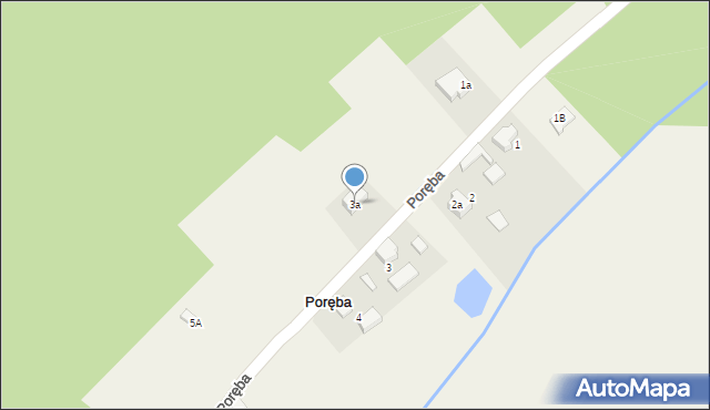 Poręba, Poręba, 3a, mapa Poręba