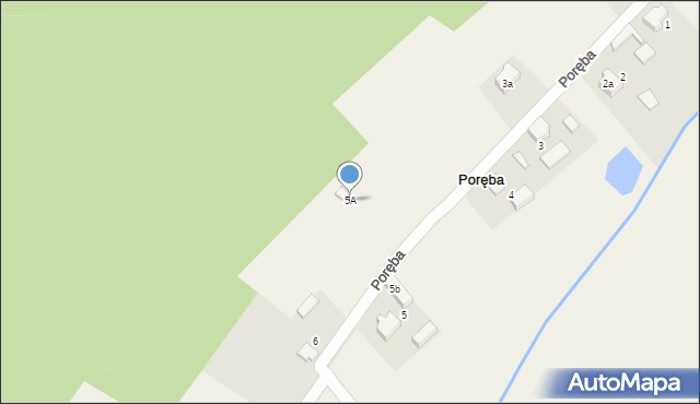 Poręba, Poręba, 5A, mapa Poręba