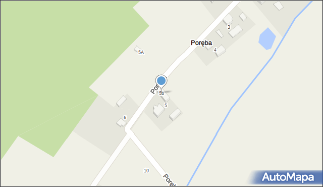 Poręba, Poręba, 5b, mapa Poręba