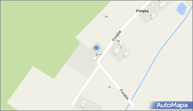 Poręba, Poręba, 6, mapa Poręba