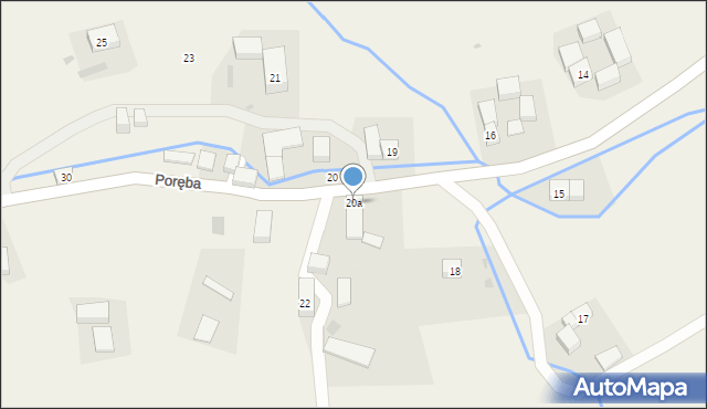 Poręba, Poręba, 20a, mapa Poręba