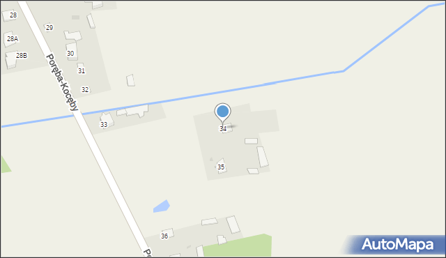 Poręba-Kocęby, Poręba-Kocęby, 34, mapa Poręba-Kocęby