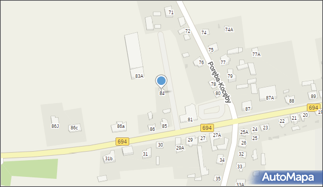 Poręba-Kocęby, Poręba-Kocęby, 84, mapa Poręba-Kocęby