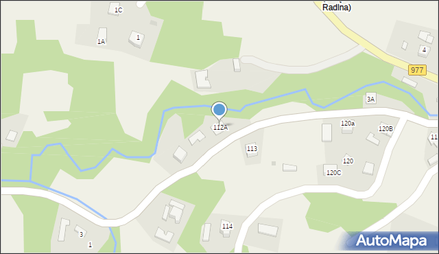 Poręba Radlna, Poręba Radlna, 112A, mapa Poręba Radlna