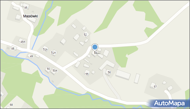 Poręba Radlna, Poręba Radlna, 54a, mapa Poręba Radlna