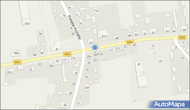 Poręba Średnia, Poręba Średnia, 24, mapa Poręba Średnia