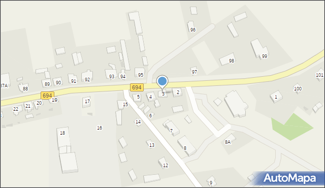 Poręba Średnia, Poręba Średnia, 3, mapa Poręba Średnia