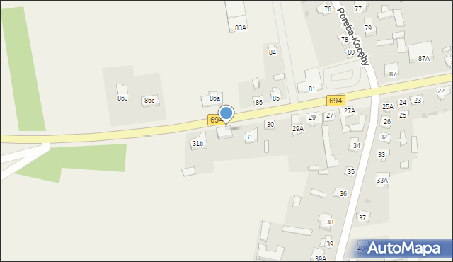 Poręba Średnia, Poręba Średnia, 31a, mapa Poręba Średnia