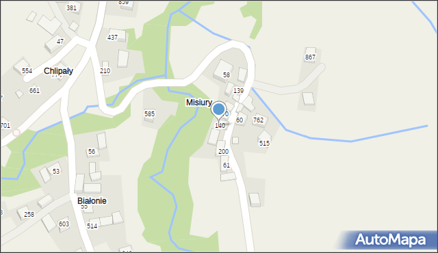 Poręba Wielka, Poręba Wielka, 140, mapa Poręba Wielka