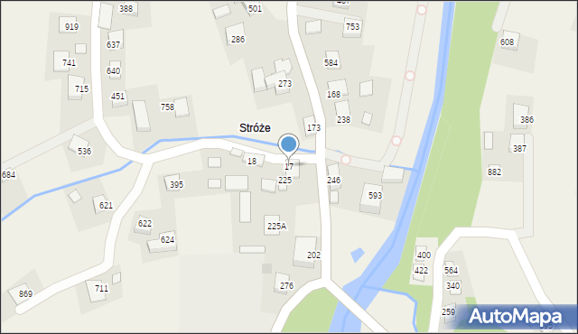 Poręba Wielka, Poręba Wielka, 17, mapa Poręba Wielka