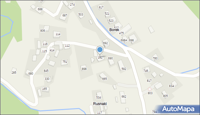 Poręba Wielka, Poręba Wielka, 182, mapa Poręba Wielka