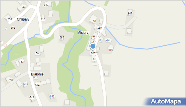 Poręba Wielka, Poręba Wielka, 200, mapa Poręba Wielka