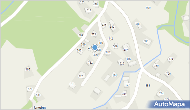 Poręba Wielka, Poręba Wielka, 305, mapa Poręba Wielka