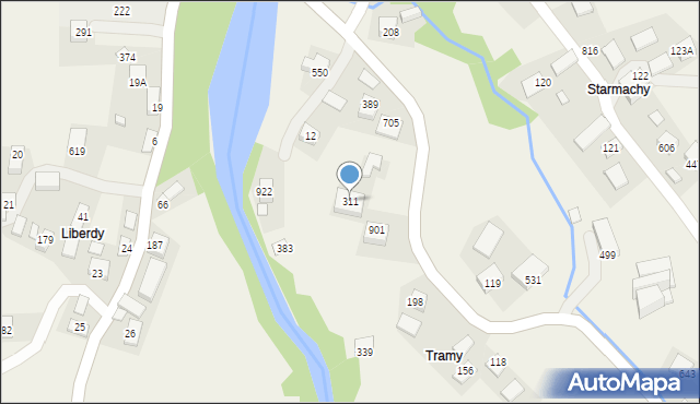 Poręba Wielka, Poręba Wielka, 311, mapa Poręba Wielka