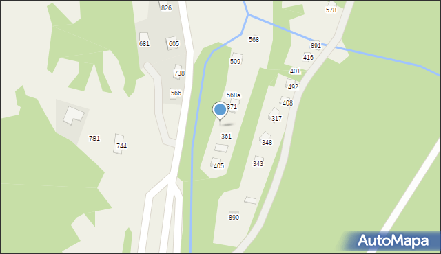 Poręba Wielka, Poręba Wielka, 361a, mapa Poręba Wielka