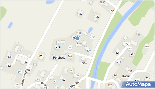 Poręba Wielka, Poręba Wielka, 5, mapa Poręba Wielka