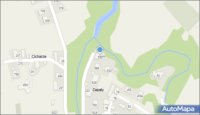 Poręba Wielka, Poręba Wielka, 532, mapa Poręba Wielka