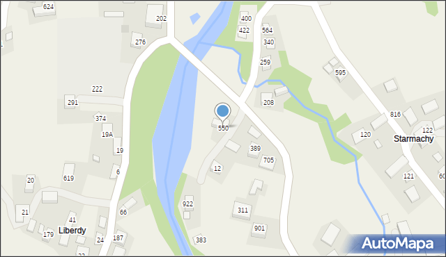 Poręba Wielka, Poręba Wielka, 550, mapa Poręba Wielka