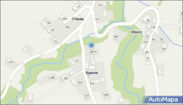 Poręba Wielka, Poręba Wielka, 56, mapa Poręba Wielka