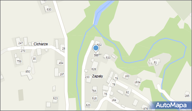 Poręba Wielka, Poręba Wielka, 586, mapa Poręba Wielka