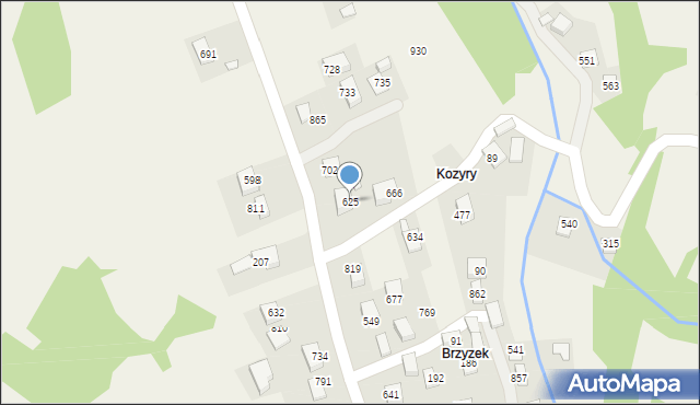 Poręba Wielka, Poręba Wielka, 625, mapa Poręba Wielka