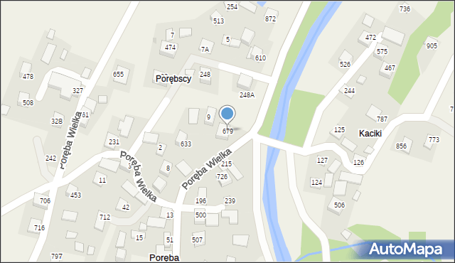 Poręba Wielka, Poręba Wielka, 679, mapa Poręba Wielka