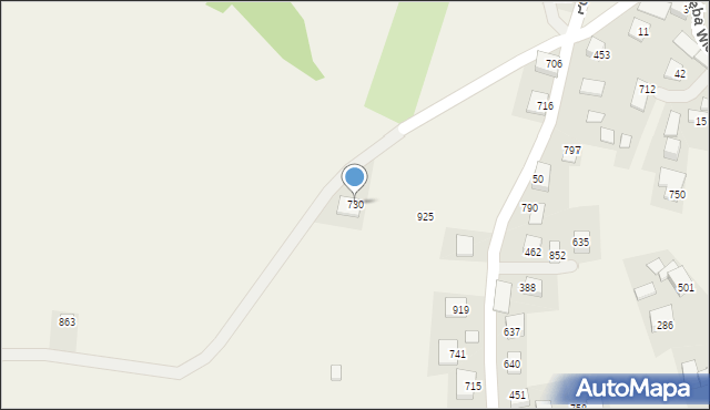 Poręba Wielka, Poręba Wielka, 730, mapa Poręba Wielka