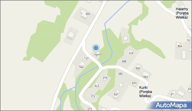 Poręba Wielka, Poręba Wielka, 737, mapa Poręba Wielka