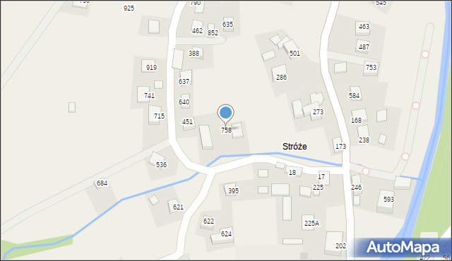 Poręba Wielka, Poręba Wielka, 758, mapa Poręba Wielka