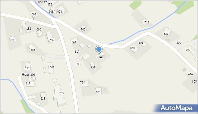 Poręba Wielka, Poręba Wielka, 834, mapa Poręba Wielka