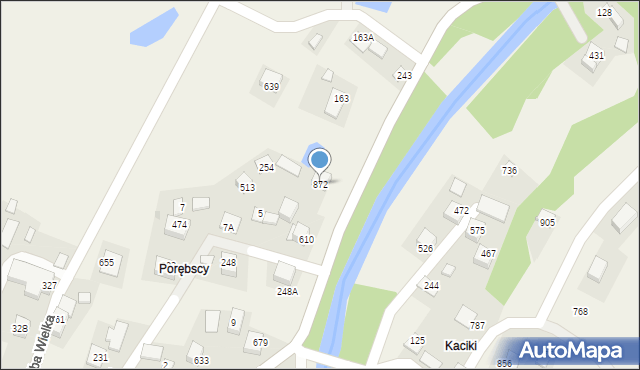 Poręba Wielka, Poręba Wielka, 872, mapa Poręba Wielka