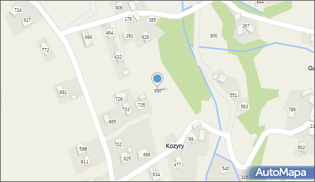 Poręba Wielka, Poręba Wielka, 930, mapa Poręba Wielka